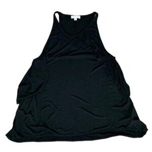 Aritzia Wilfred Tank Top Tiered Ruffle detail Sleeveless Rayon Black Size XS